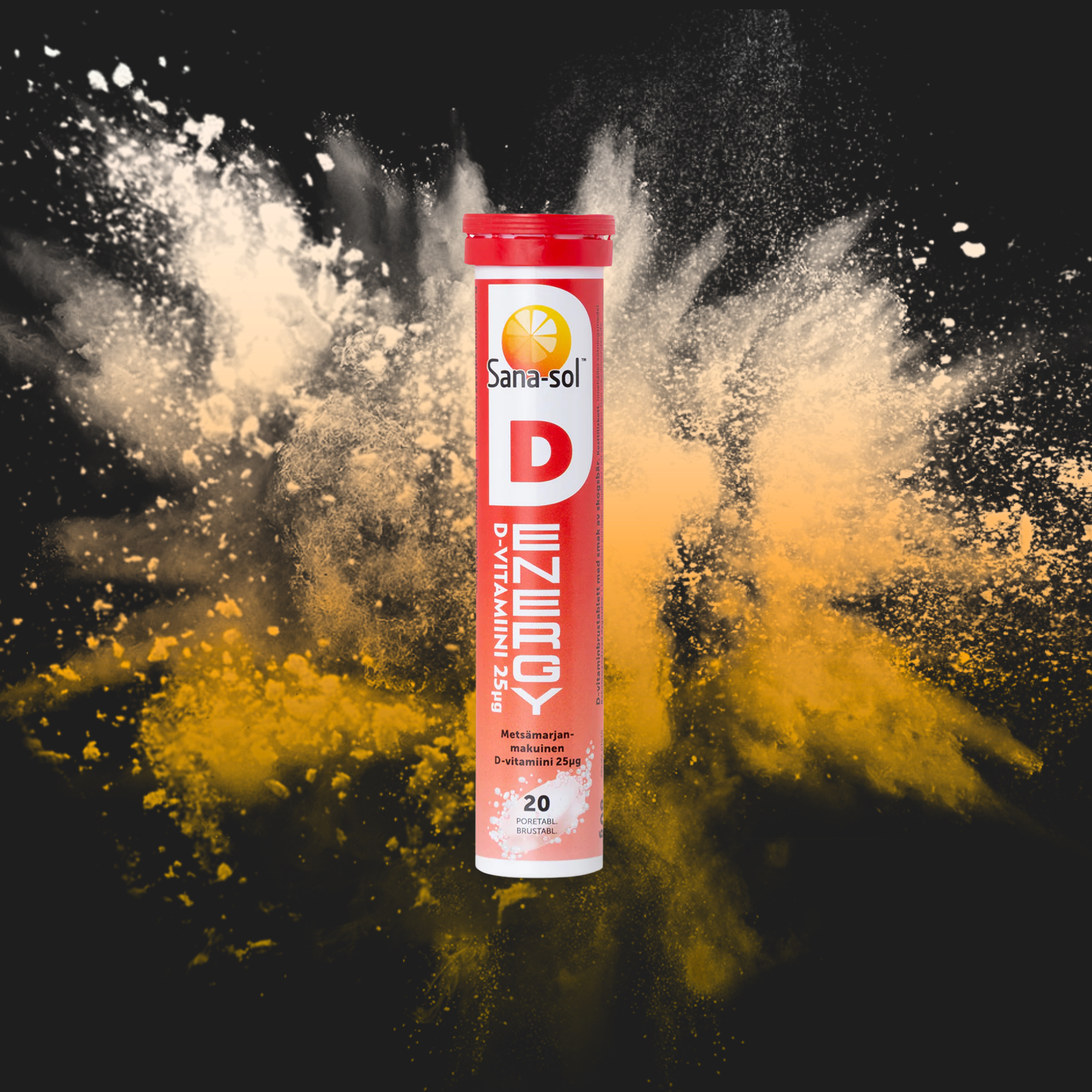 SANA-SOL ENERGY METSÄMARJA - D-vitamiini poretabletti